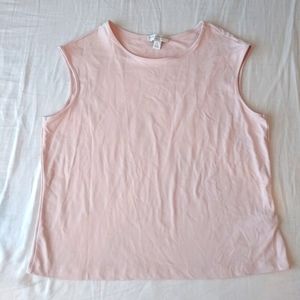 Petite Sophisticate Sleeveless Pink Tank Large New